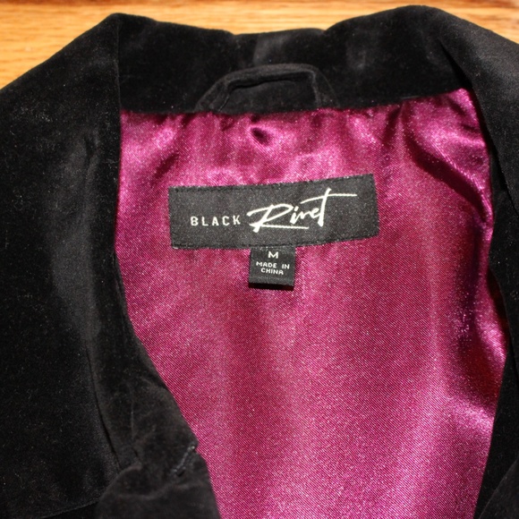 WOMENS RIVET G-III BLACK VELVET JACKET BLAZER M * - Picture 3 of 8
